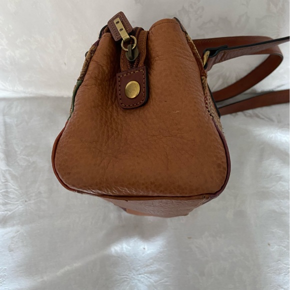 Vintage Fossil Leather Patchwork Shoulder Bag - Picture 10 of 11